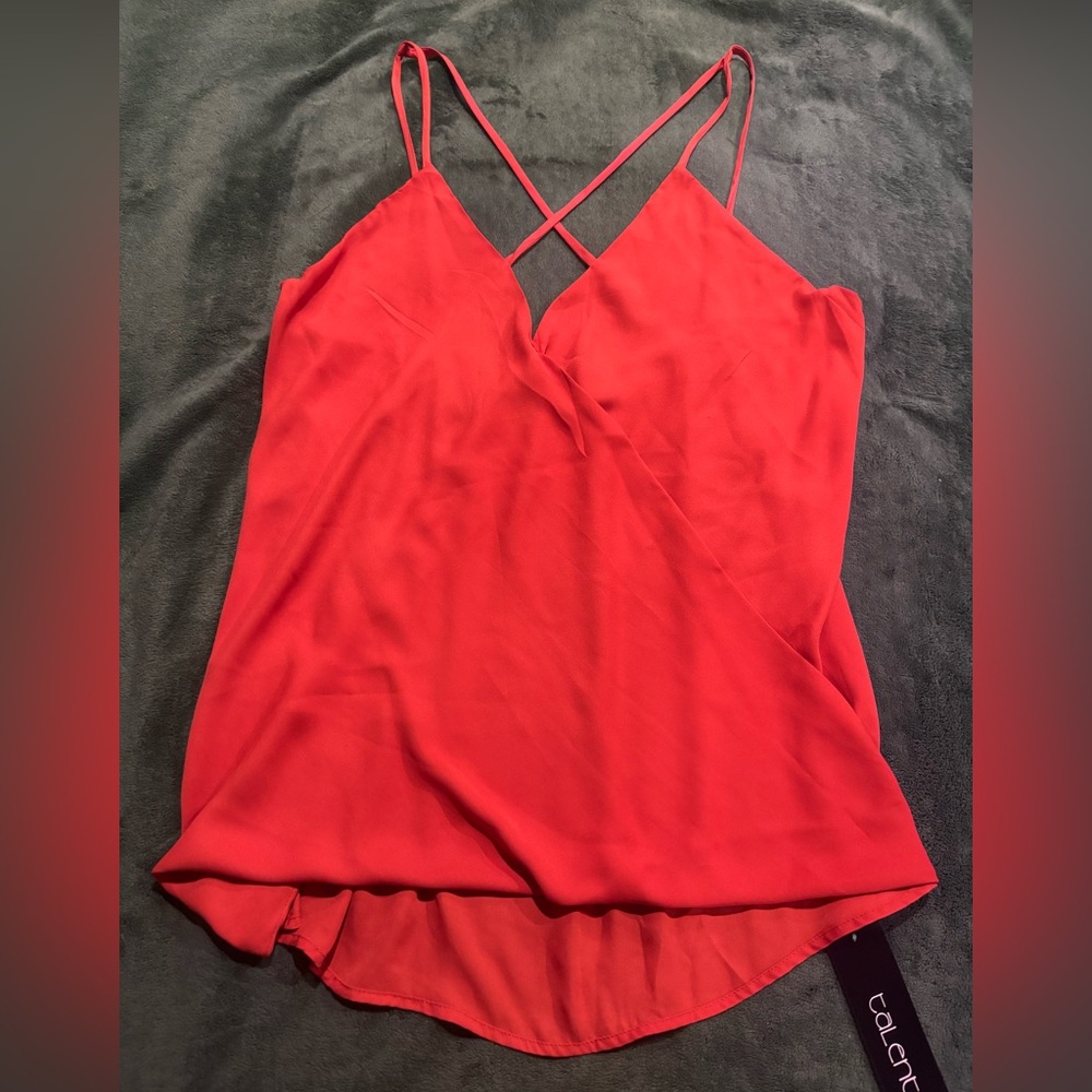 Talent NWT Rust/Burnt Orange Strappy Blouse Size Jr.'s 2XL